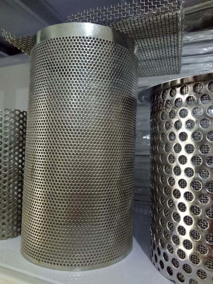 Tabung Stainless Steel Berlubang, Ss Mesh Filter Tabung 9 "X 1" 8,5 "X 1"