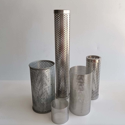 Mesh Layar Extruder Silinder Berlubang Dengan Tepi Perbatasan Spot Dilas Atau Paduan