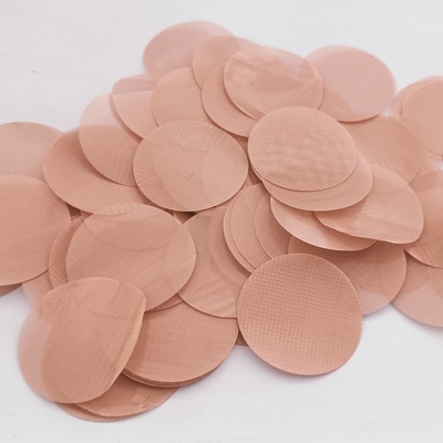 1–5m Tembaga Extruder Filter Screen Mesh Round Disc Tahan Karat